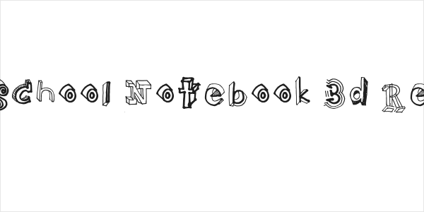 High School Notebook 3d Regular Logo