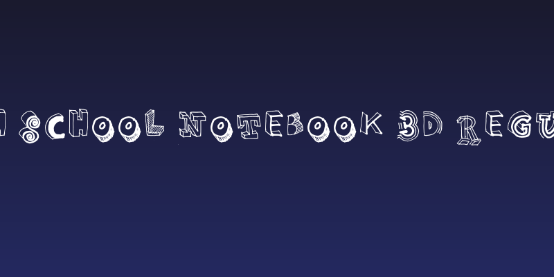 High School Notebook 3d Regular Social Header