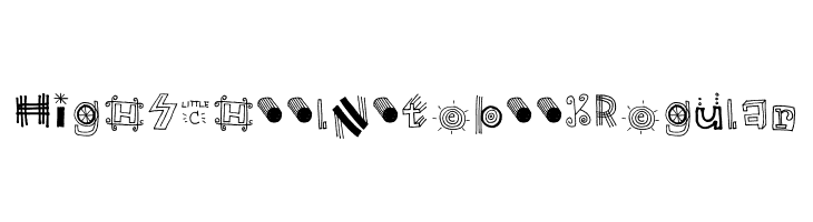 High School Notebook Regular Font