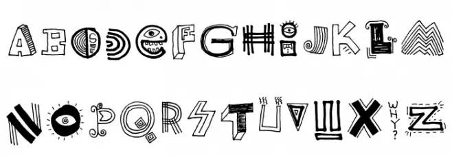 High School Notebook Regular フォント 大文字