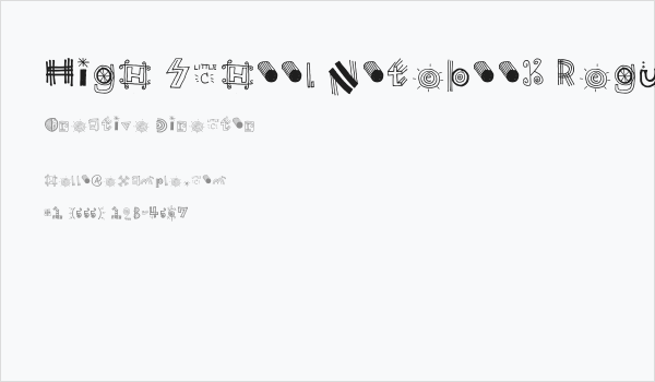 High School Notebook Regular Business Card