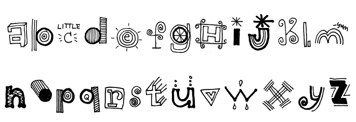 High School Notebook Regular Font LOWERCASE