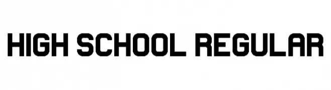 High School Regular  Frei Schriftart Herunterladen