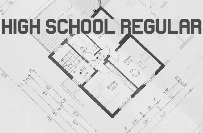 High School Regular Font examples
