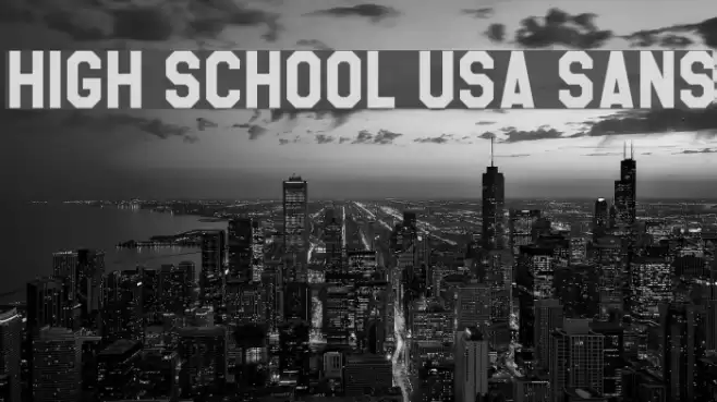 High School USA Sans Font examples