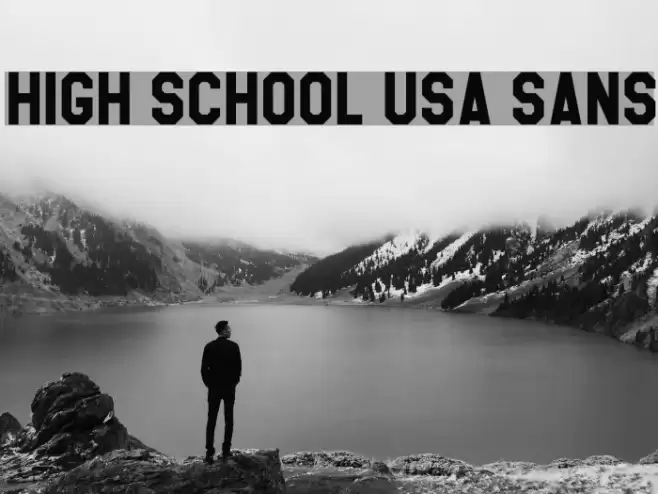 High School USA Sans Font examples