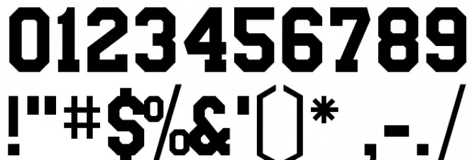 High School USA Serif Font OTHER CHARS