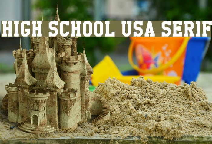High School USA Serif Font examples