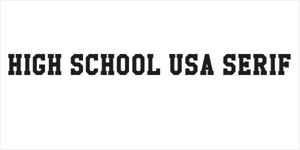 High School USA Serif Logo