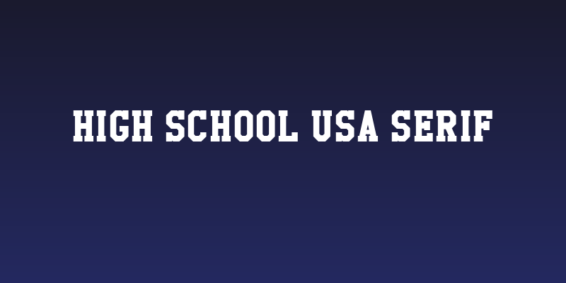 High School USA Serif Social Header