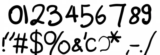 High School Schriftart Anderer Schreiben