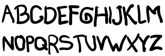 High School Font UPPERCASE