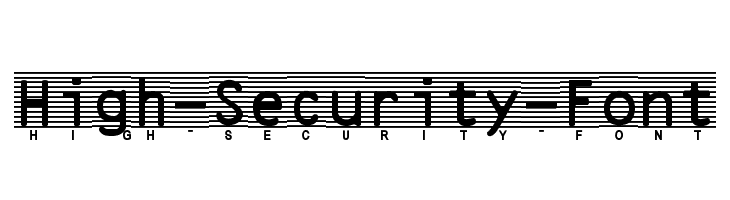 High-Security-Font  font caratteri gratis