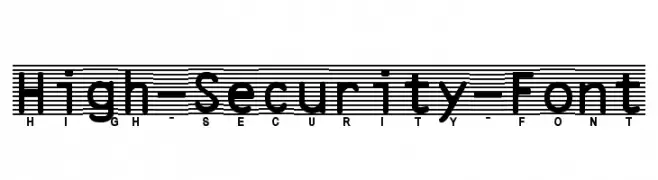 High-Security-Font  Frei Schriftart Herunterladen