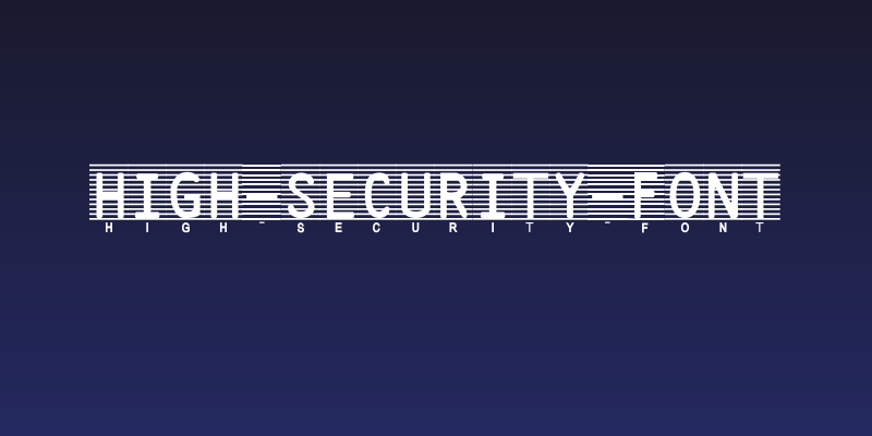 High-Security-Font Social Header