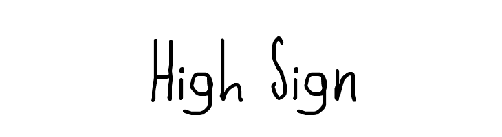 High Sign  font caratteri gratis
