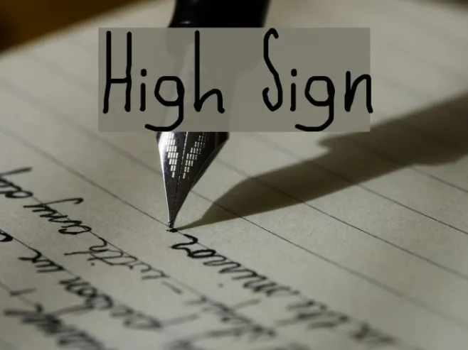 High Sign Example 2