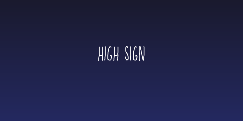 High Sign Social Header