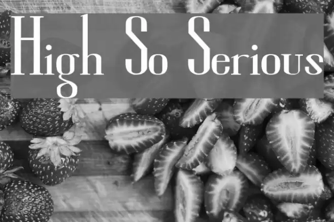 High So Serious Font examples