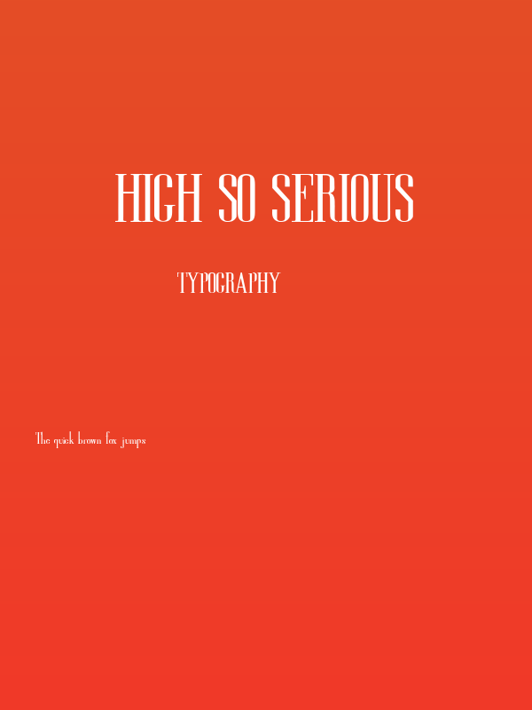 High So Serious Poster