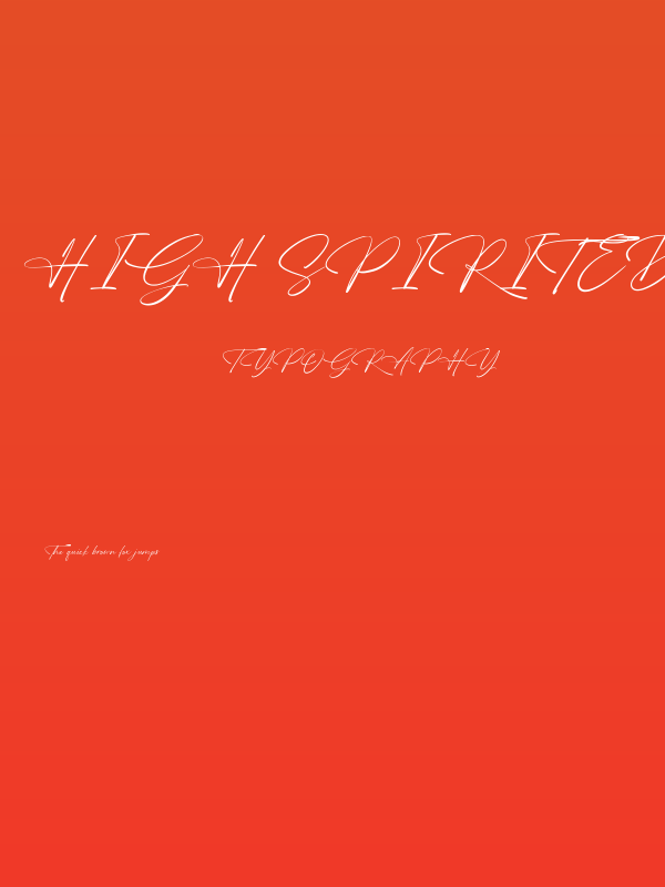 High Spirited Poster