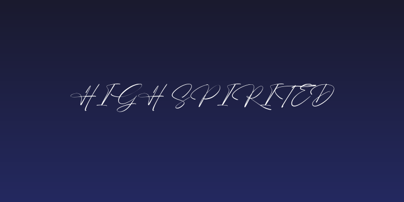 High Spirited Social Header
