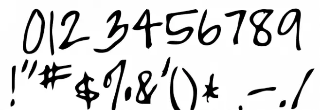 High Strung Font OTHER CHARS