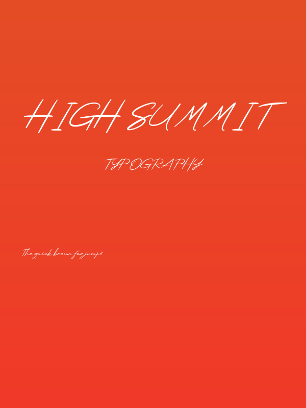High Summit Poster