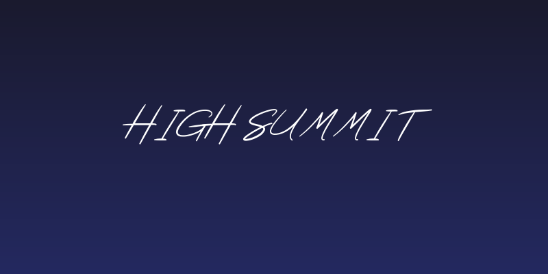 High Summit Social Header