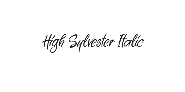High Sylvester Italic Logo