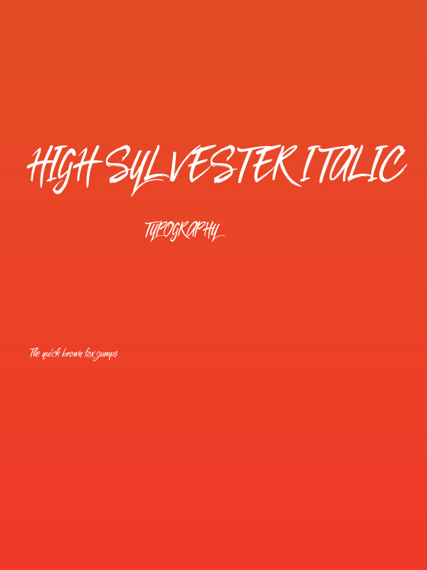 High Sylvester Italic Poster