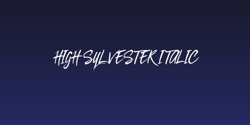 High Sylvester Italic Social Header
