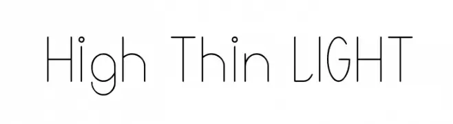 High Thin LIGHT  Free Fonts Download