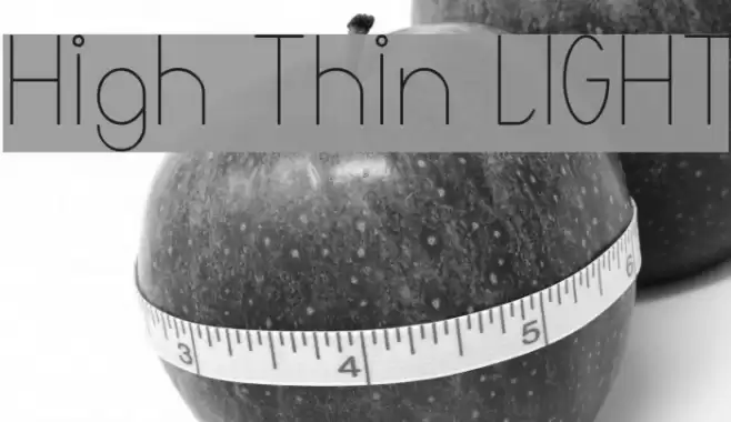 High Thin LIGHT Font examples