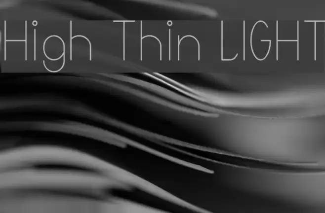 High Thin LIGHT Font examples