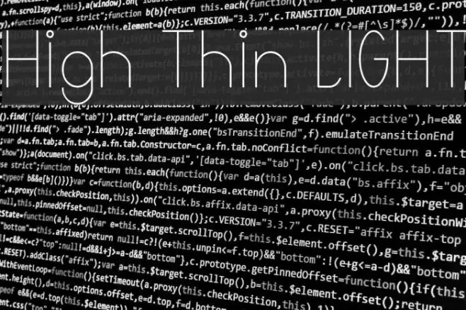 High Thin LIGHT Font examples