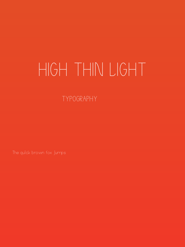 High Thin LIGHT Poster
