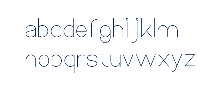 High Thin LIGHT Lowercase