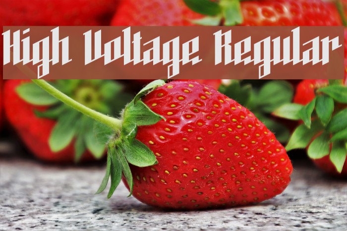 High Voltage Regular Font examples