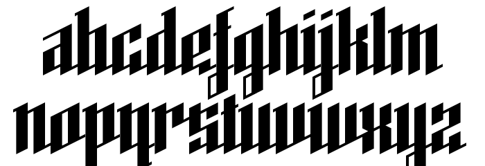 High Voltage Regular Font LOWERCASE
