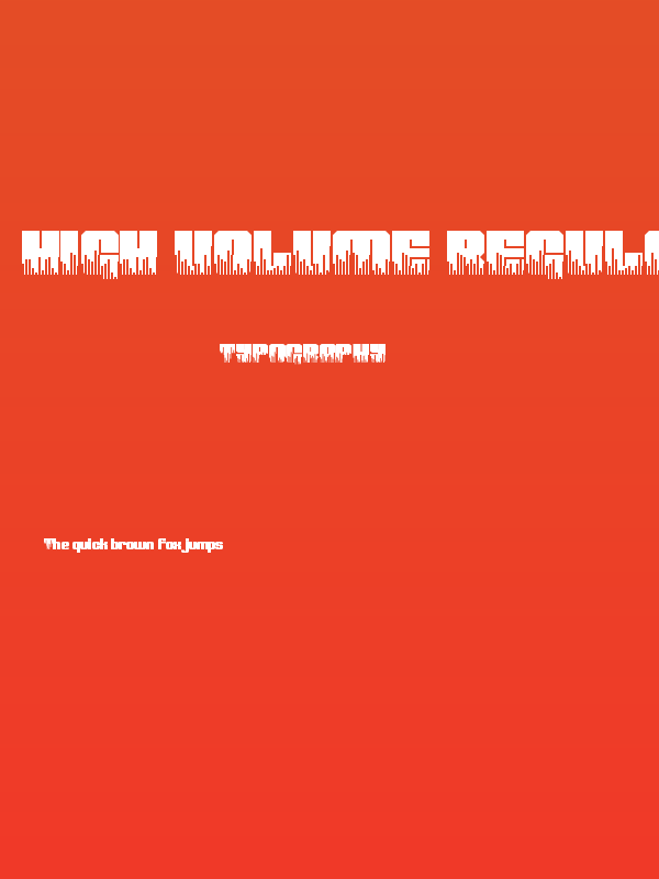 High Volume Regular Poster