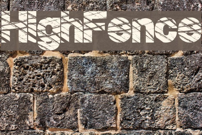 HighFence Schriftart examples