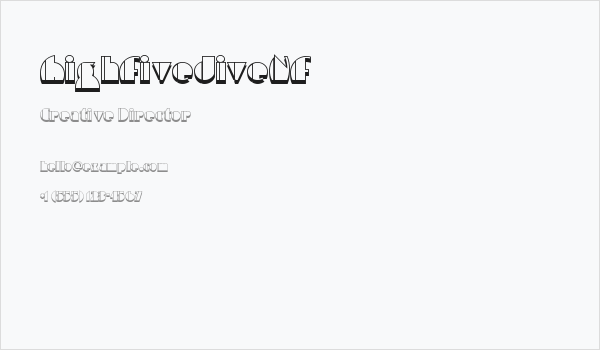 HighFiveJiveNF Business Card