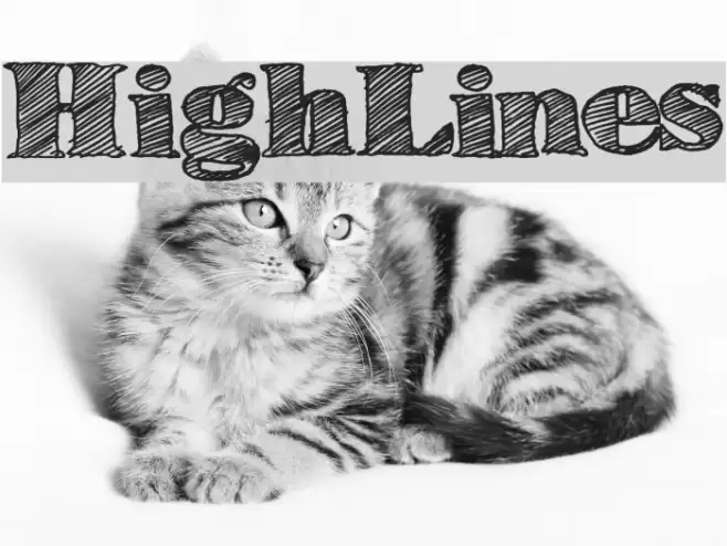 HighLines Font examples