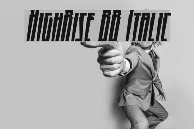 HighRise BB Italic Font examples