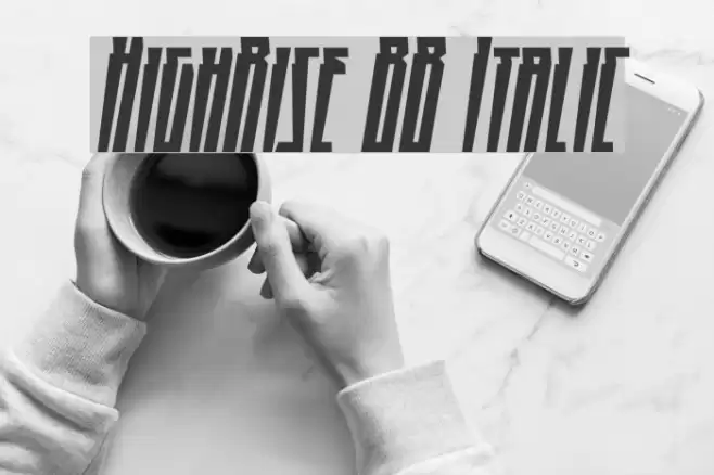HighRise BB Italic Font examples