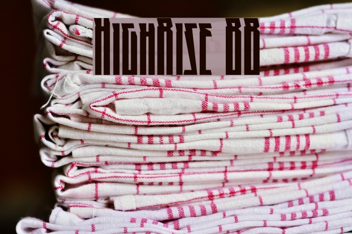 HighRise BB Font examples