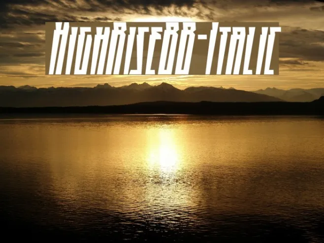 HighRiseBB-Italic Example 2