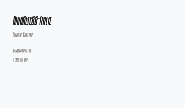 HighRiseBB-Italic Business Card