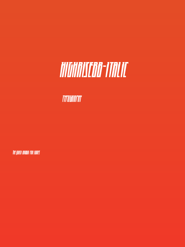 HighRiseBB-Italic Poster